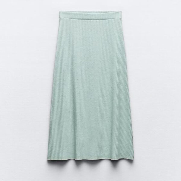 RIBBED SWING SKIRT