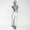 TRF MID WAIST ORGANZA JEANS - Imagen 2