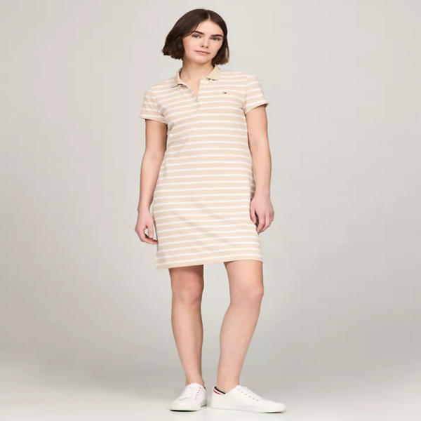 Tommy Hilfiger Slim Fit Stripe Stretch Polo Dress - Imagen 2