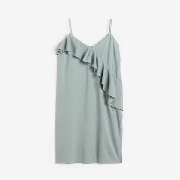 Flounce-detail Slip Dress H&M