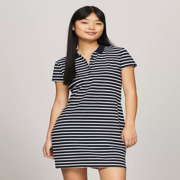 Tommy Hilfiger Slim Fit Stripe Stretch Polo Dress