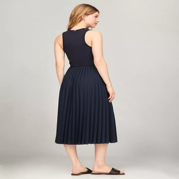 Tommy Hilfiger Sleeveless Pleated Midi Dress - Imagen 4