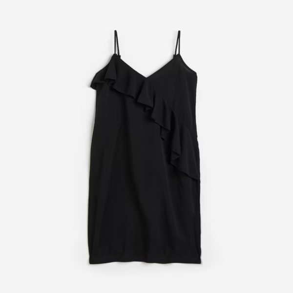 Flounce-detail Slip Dress H&M