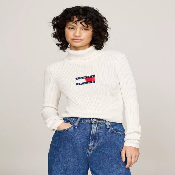 Tommy Hilfiger Cropped Slim Fit Turtleneck Sweater