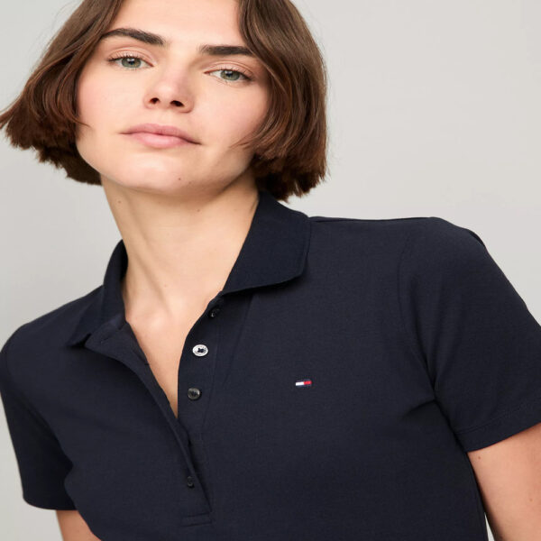 Tommy Hilfiger Solid Stretch-Cotton Polo - Imagen 2