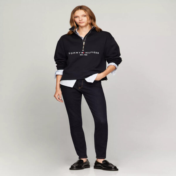 Tommy Hilfiger Half-Zip Embroidered Logo Sweatshirt - Imagen 3