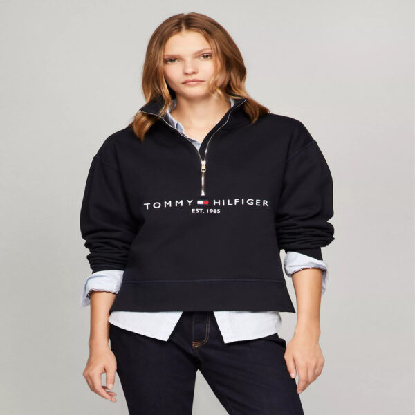 Tommy Hilfiger Half-Zip Embroidered Logo Sweatshirt