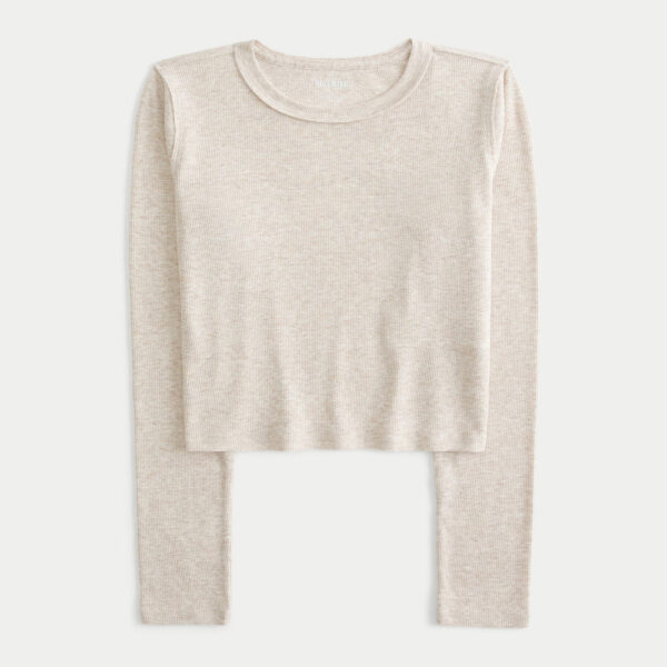 Hollister Ribbed Long-Sleeve Crew Top - Imagen 10