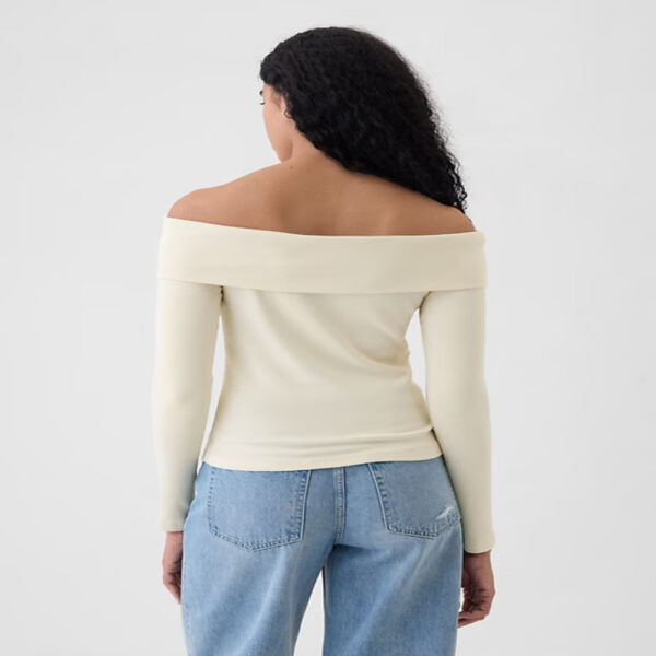 GAP Modern Rib Off-Shoulder Cropped Top - Imagen 5