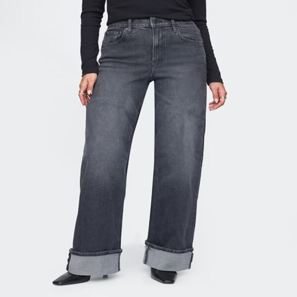 GAP High Rise Stride Cuffed Wide-Leg Jeans - Imagen 4