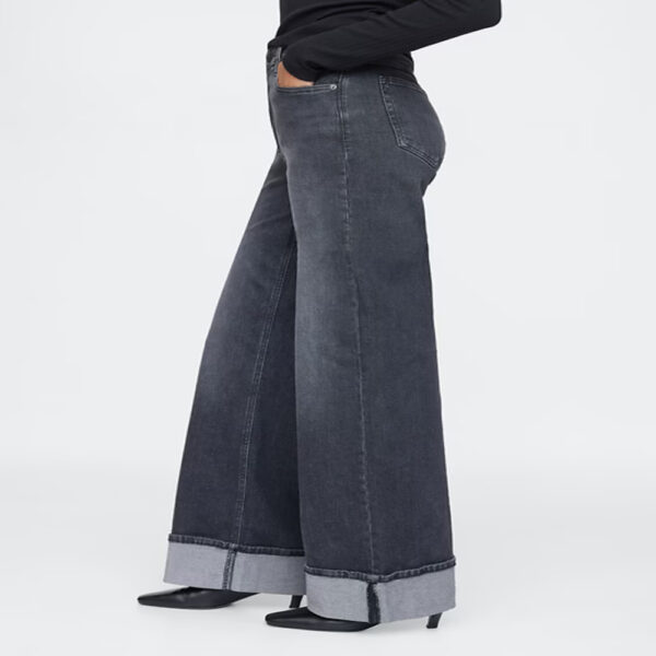 GAP High Rise Stride Cuffed Wide-Leg Jeans - Imagen 5