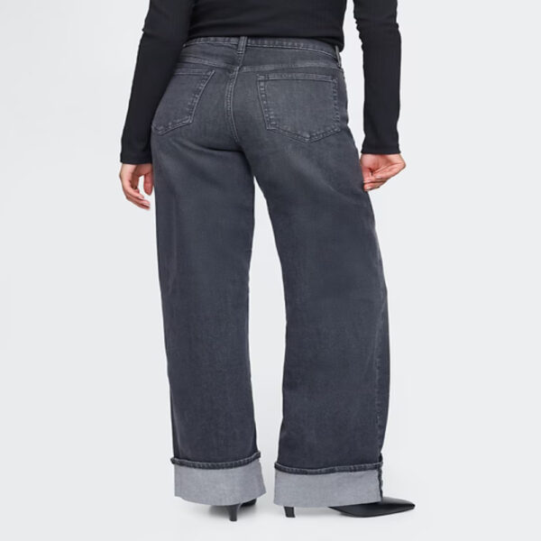 GAP High Rise Stride Cuffed Wide-Leg Jeans - Imagen 7